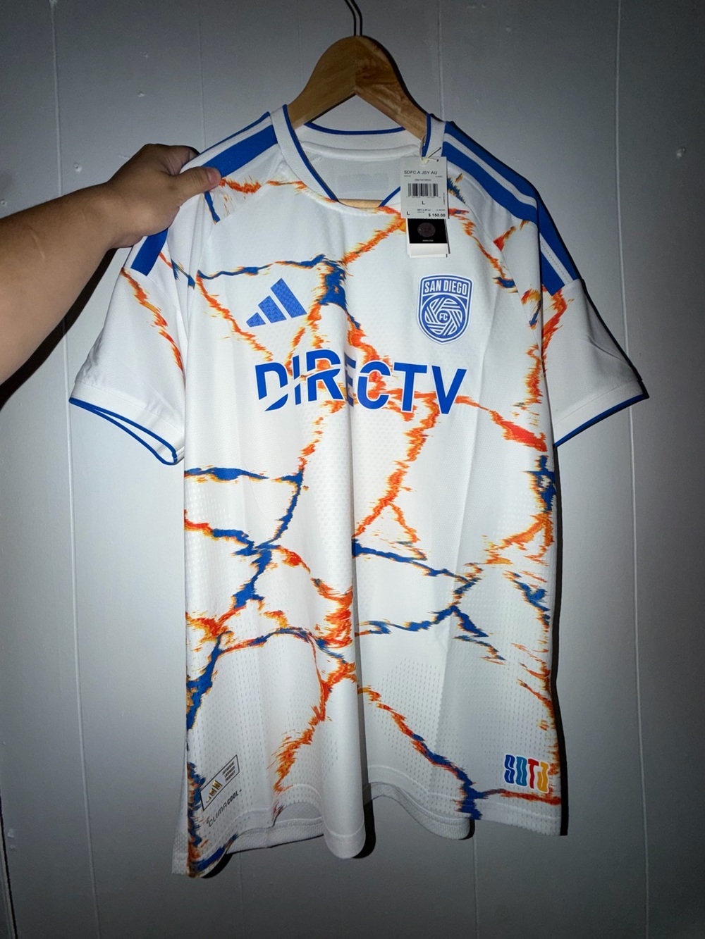 Men Adidas Authentic San Diego Jersey Size L